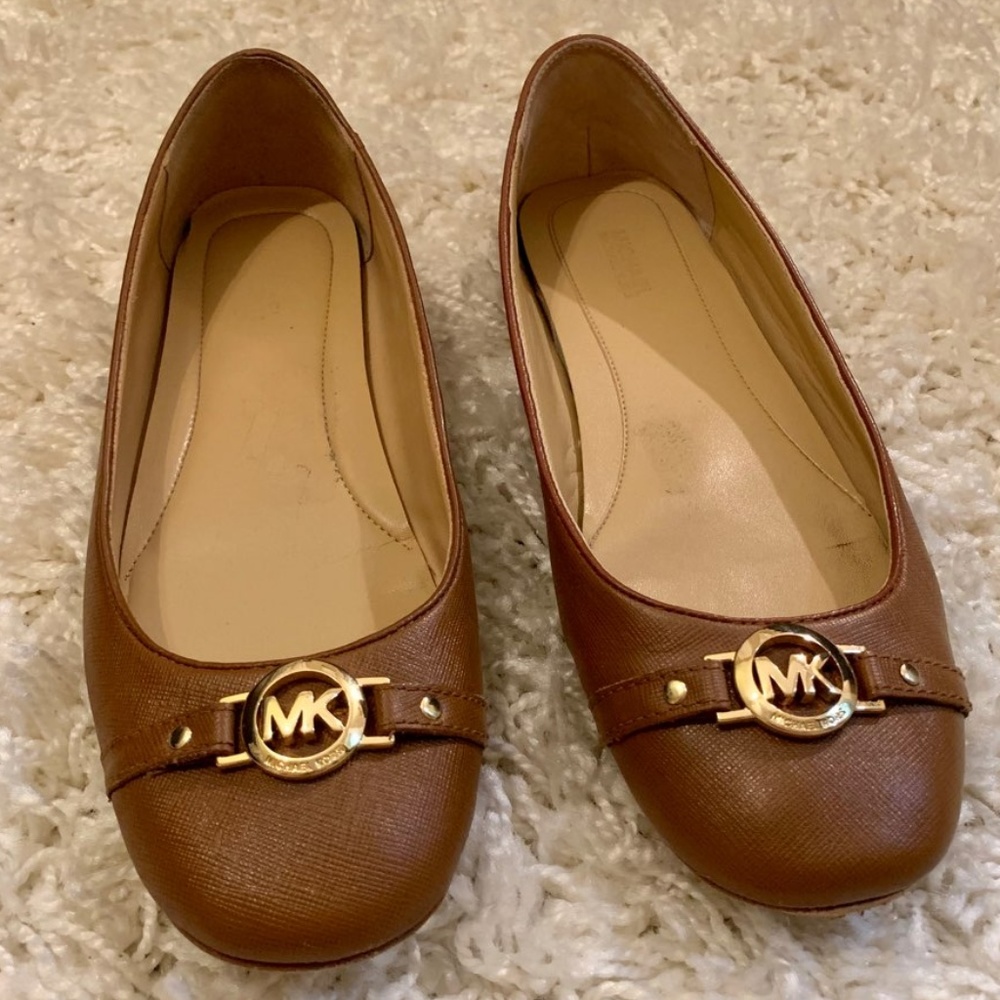 Michael Kors Brown Round Toed Flats